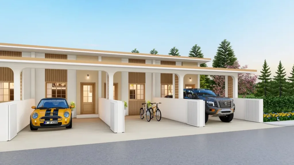 TIWARIN Village ทาวน์โฮม ภาพ render ฟ้าใส